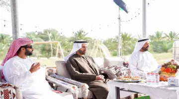 ولي عهد رأس الخيمة يزور حمد النعيمي